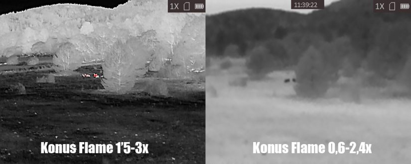 Monocular térmico Konus FLAME - zoom 1,5-3X